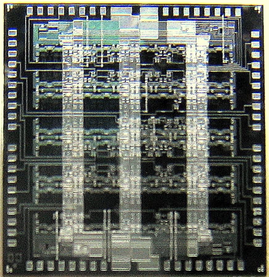 Close-up of a silicon microchip, symbolizing computational structure and digital systems